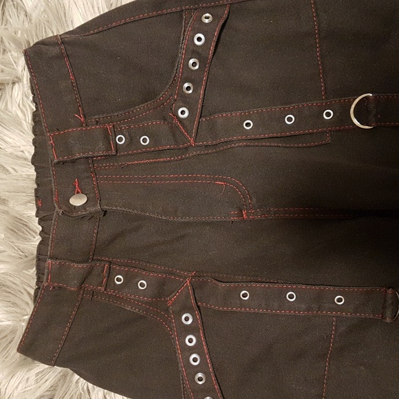 🧿Women's Gothic Strap Wide Leg Denim Pants - Picture 9 of 9